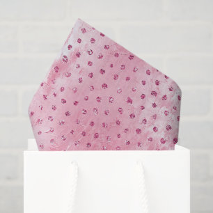 Glitzy Pink Dots Birthday Tissue Paper