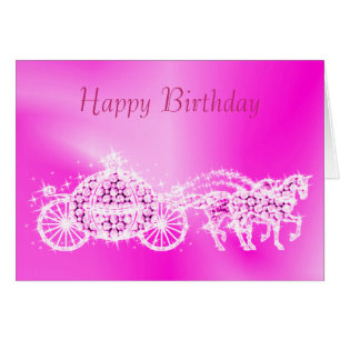 Glitzy Princess Pink Coach & Horses Birthday