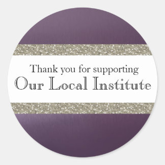 Glitzy Purple Metallic Personalised Seal