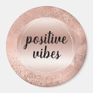 Glitzy Rose Blush Pink Sparkle Magnet