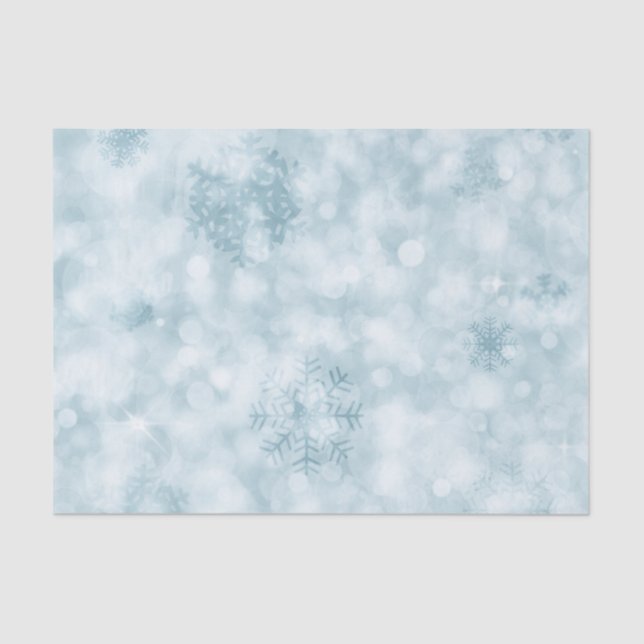 Glitzy Snowflakes Holiday Tissue Paper (Front)