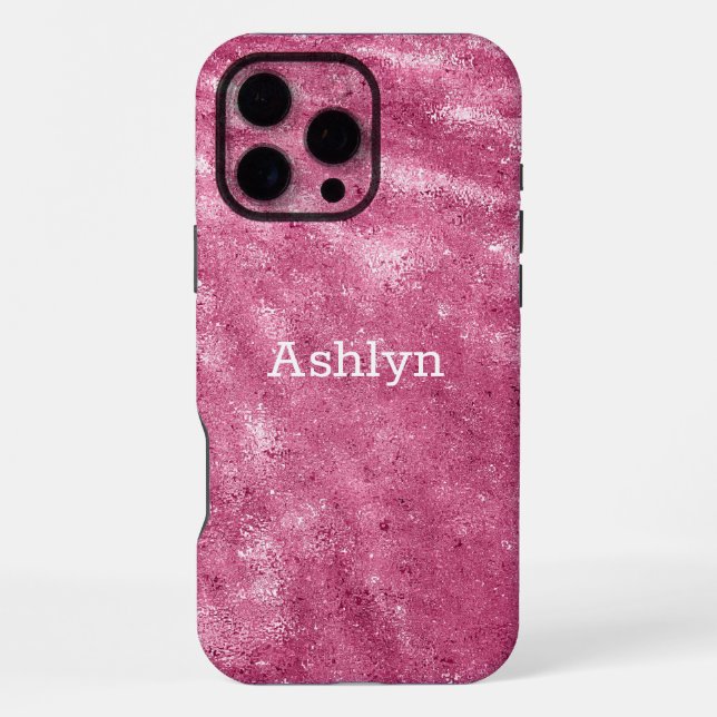 Glitzy Sparkle Pink  iPhone Case (Back)
