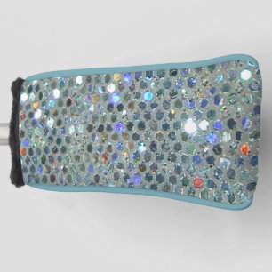 Glitzy Sparkly Silver Glitter Bling Golf Head Cover