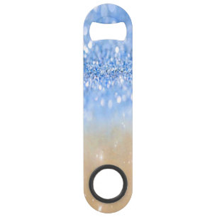Glitzy Trendy Sparkle Blue and Gold Girly Glitter.