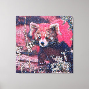 GlitzyAnimal_RedPanda_005 Canvas Print