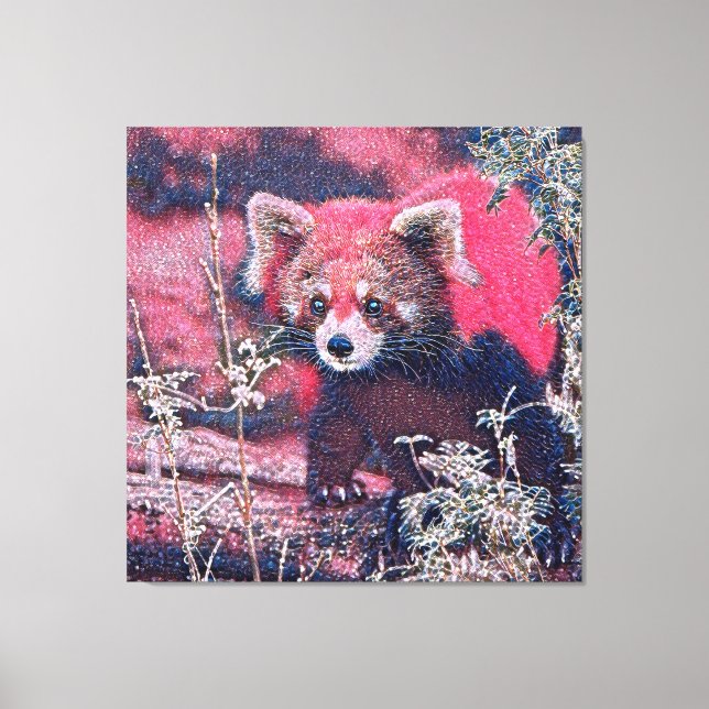 GlitzyAnimal_RedPanda_005 Canvas Print (Front)