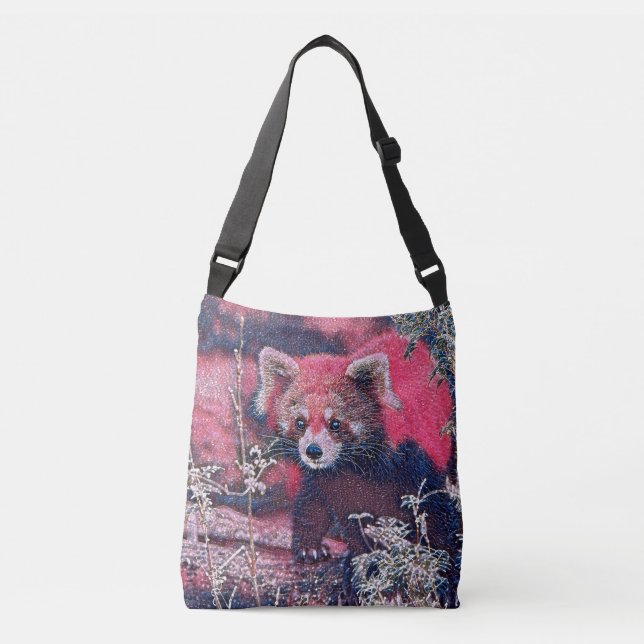 GlitzyAnimal_RedPanda_005 Crossbody Bag (Front)