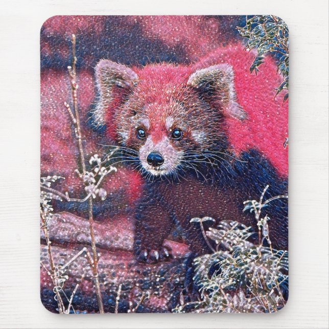 GlitzyAnimal_RedPanda_005 Mouse Mat (Front)