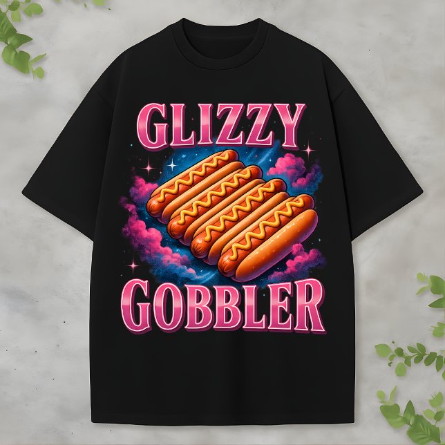 Glizzy Gobbler Bootleg Funny Hot Dog Foodcore Rap T-Shirt (Creator Uploaded)