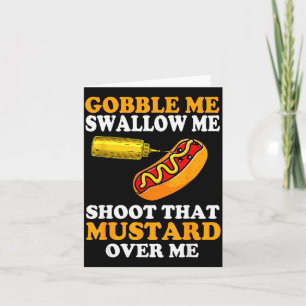 Glizzy Gobbler Funny Glizzy Meme Hot Dog Lover Men Card