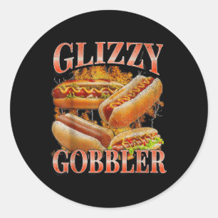Glizzy Gobbler Funny Wiener Hot Dog Meme Bootleg G Classic Round Sticker