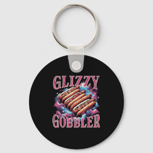 Glizzy Gobbler Hotdogs Funny Meme Food Men Women B Key Ring