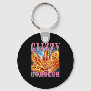 Glizzy Gobbler Meme Funny Hilarious Hot Dog Glizzy Key Ring
