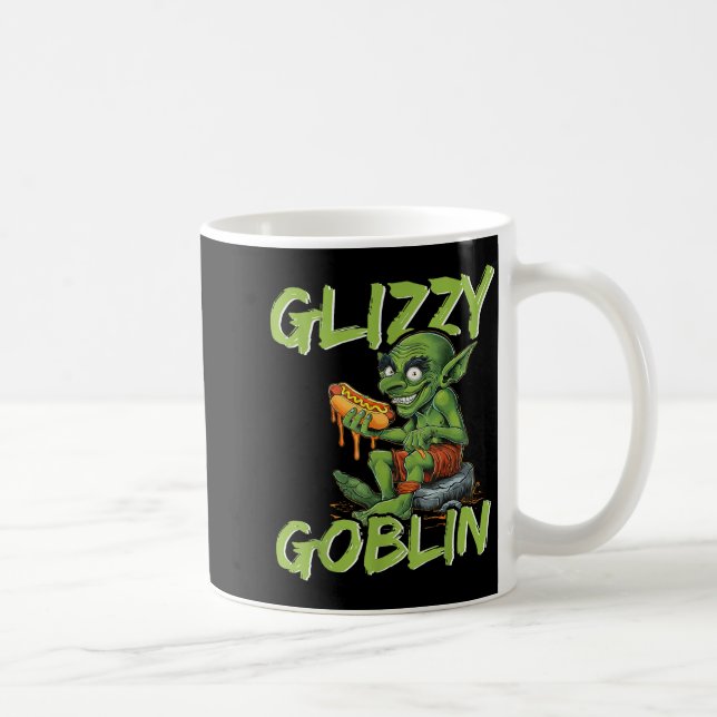 Glizzy Goblin Funny Glizzy Gobbler Hot Dog Lover  Coffee Mug (Right)