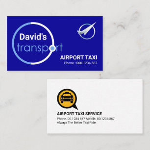Global Blue Orbit Airport Taxi Business Card