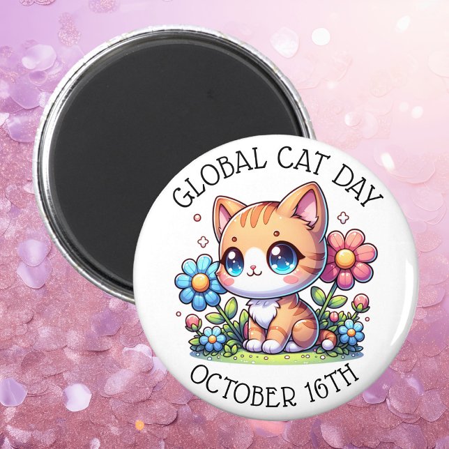 Global Cat Day October 16th Magnet (Creator Uploaded)