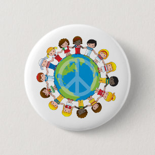 Global Children 6 Cm Round Badge