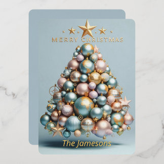 Global Christmas Foil Holiday Card