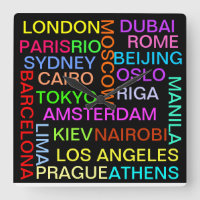 Global Cities world clock