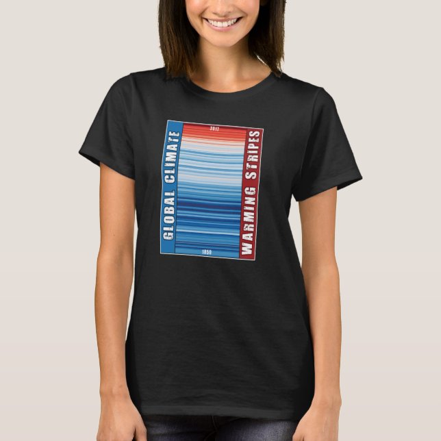 Global Climate Warming Stripes T-Shirt (Front)