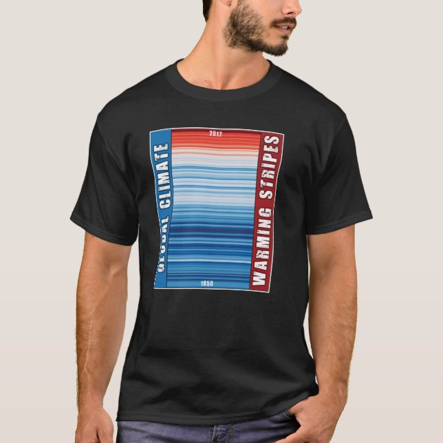 Global Climate Warming Stripes T-Shirt (Front)