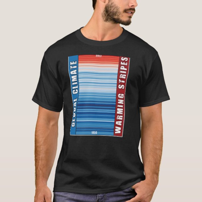 Global Climate Warming Stripes T-Shirt (Front)