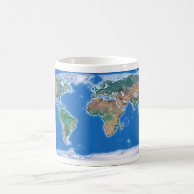 Global Coffee Cup World Map (Center)