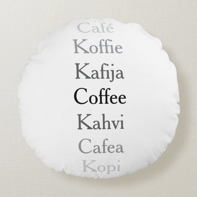 Global Coffee Round Cushion (Front)