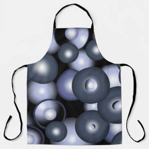 Global Concentric Circle Orbital Abstract Art Apron