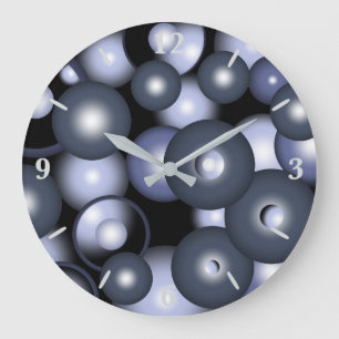 Global Concentric Circle Orbital Abstract Art Large Clock