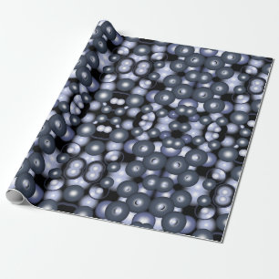 Global Concentric Circle Orbital Abstract Art Wrapping Paper