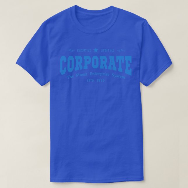 Global Corporation Text Streetwear Fashion T-Shirt (Design Front)