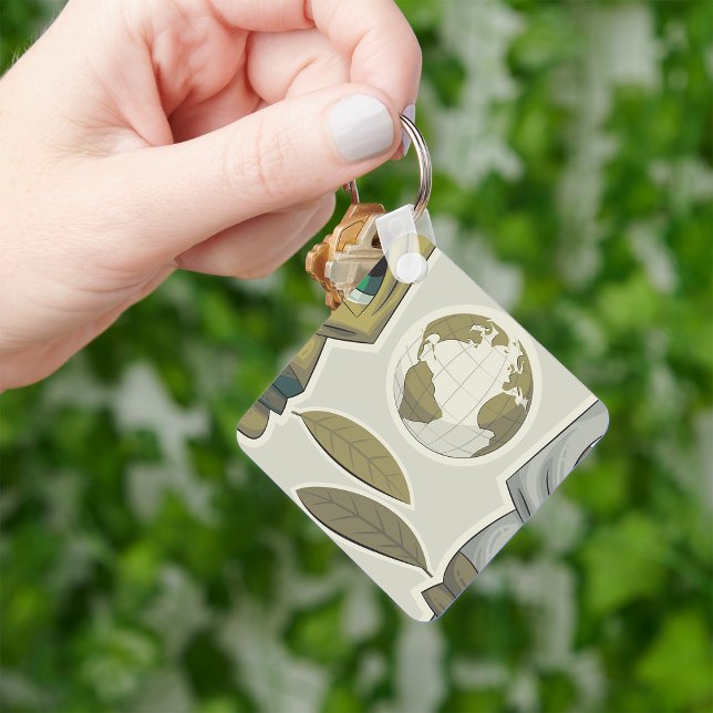 Global Creatures Earth Faces Keychain (Creator Uploaded)