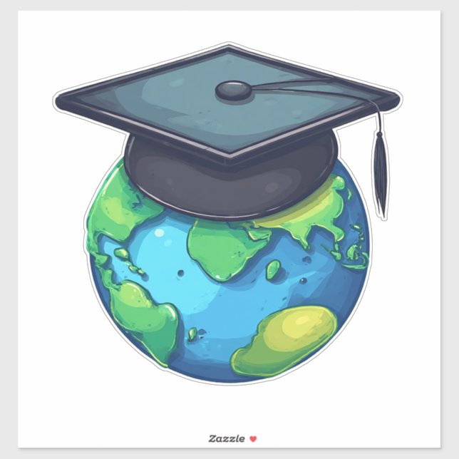Global Education And Graduation: World With Cap (Sheet)
