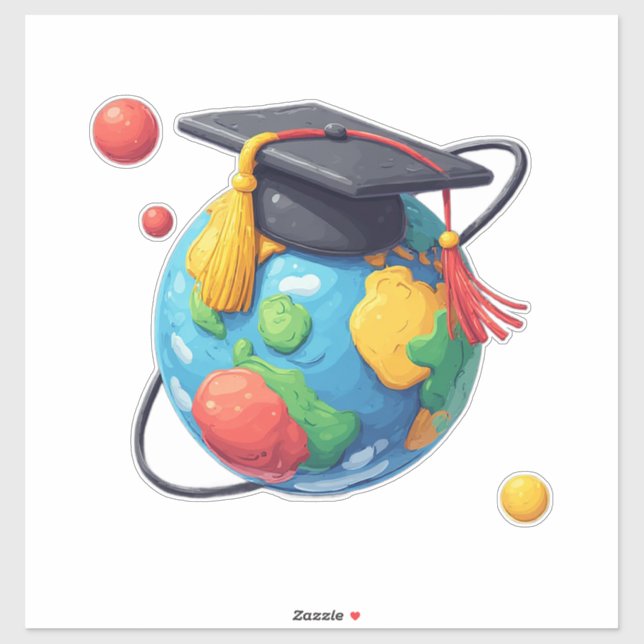Global Education And Graduation: World With Cap (Sheet)