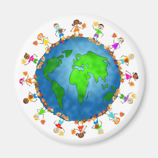 Global Fall Kids Magnet