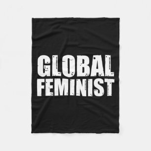 Global Feminist Equality Empowerment Worldwide Rig Fleece Blanket