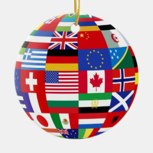 Global Flags Keepsake Ornament