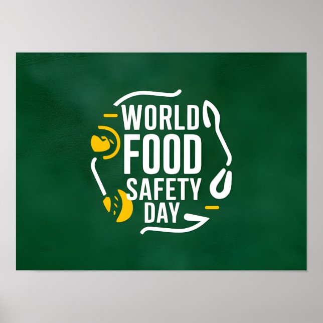 Global Food Safety Day Conceptual Background Poster (Front)