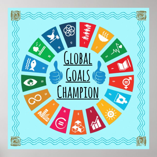 Global Goals Champion Poster Prints Wall Decor (Front)