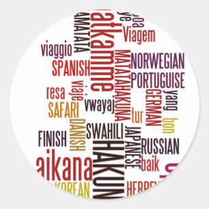 Global Groove: Hakuna Matata in Every Language Classic Round Sticker