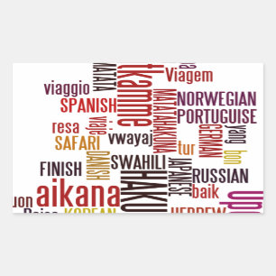 Global Groove: Hakuna Matata in Every Language Rectangular Sticker