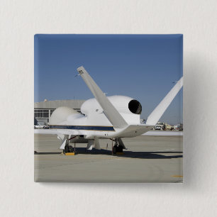Global Hawk unmanned aircraft 15 Cm Square Badge