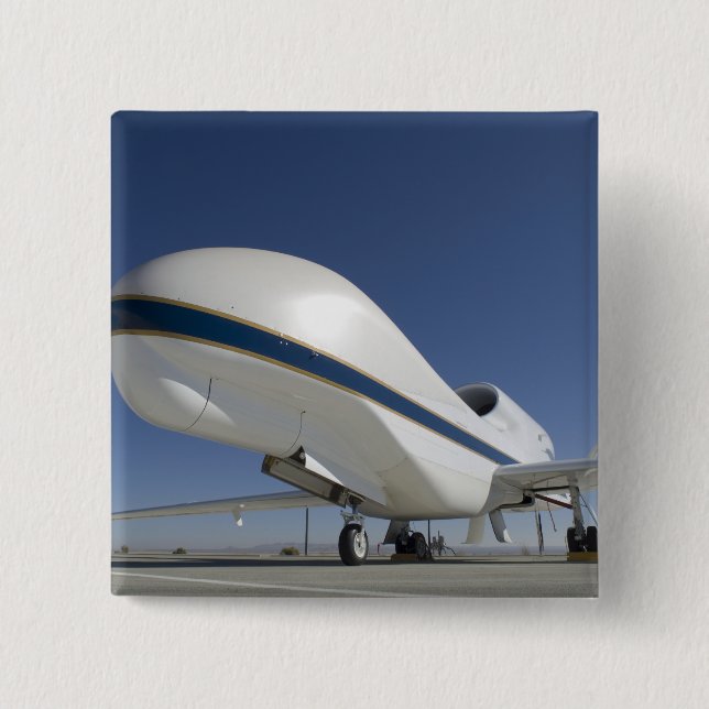 Global Hawk unmanned aircraft 2 15 Cm Square Badge (Front)