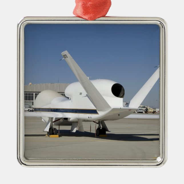 Global Hawk unmanned aircraft Metal Tree Decoration (Front)