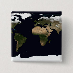 Global image of our world 15 cm square badge