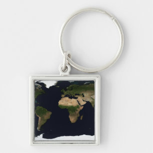 Global image of the world key ring