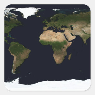 Global image of the world square sticker
