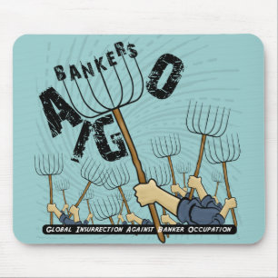 Global Insurrection Against Banker Occupation Mouse Mat