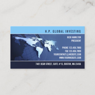 Global Internation Map Business Card